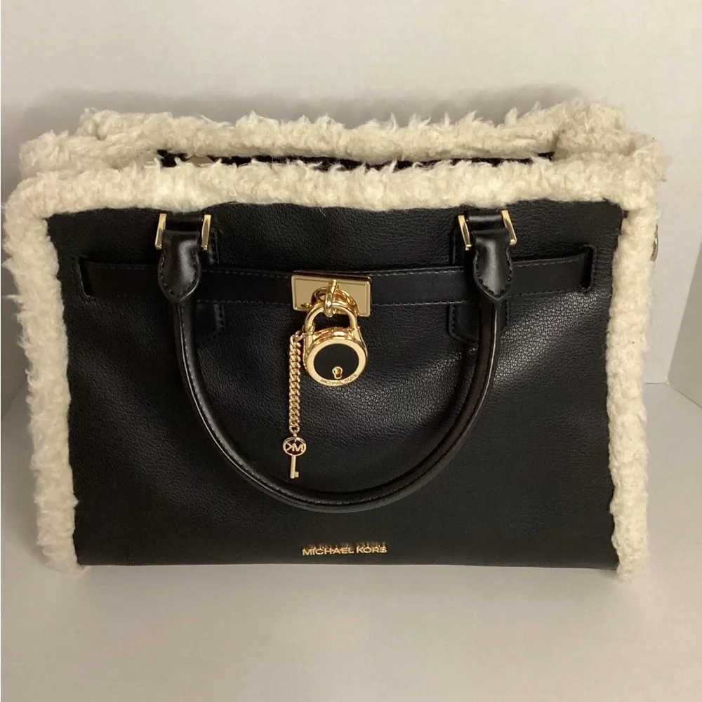Michael Kors Black and Cream Satchel - Picture 1 of 16